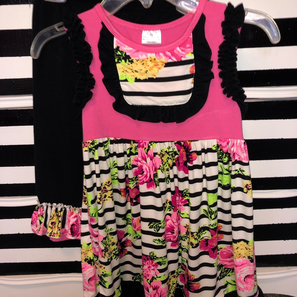 Girls dress and leggings set